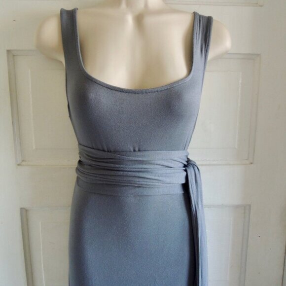 Modern Citizen Slate Gray Kelis Tie Waist Maxi Dress M - Picture 3 of 12